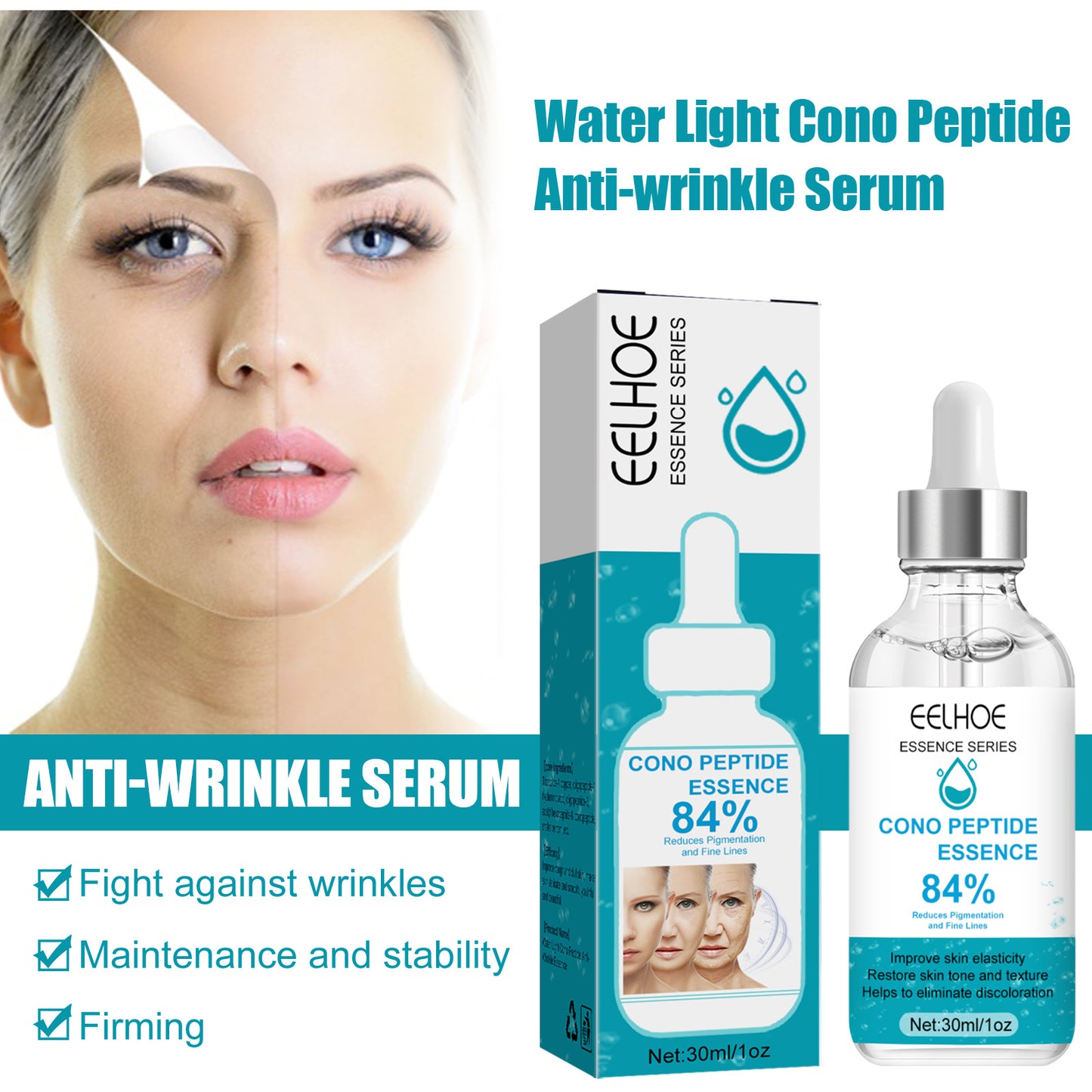 EELHOE Aquatic Dendrobatid Peptide Anti-Wrinkle Serum For Skin Repair, Targeting Fine Lines Around The Eyes And Mouth, And Firming Wrinkles For Enhanced Skincare