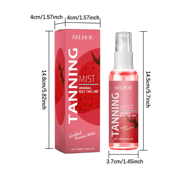 EELHOE Strawberry Tanning Mist Stay On Sun, Long-lasting, Tanning, Sun-kissed Skin, Gentle And Moisturizing Skincare